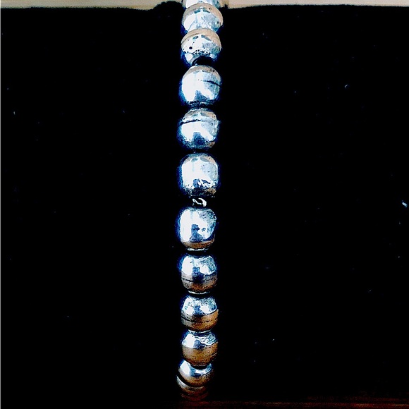 MEXICO Jewelry - $112 Designer Estate Sterling Silver Bead Bracelet  Marked TV-25 MEXICO 925